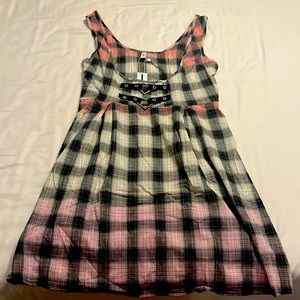 New, Multi colored Plaid Dress